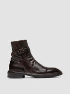 CONCEPT 003 - Burgunderrote Lederstiefel mit Reißverschluss
