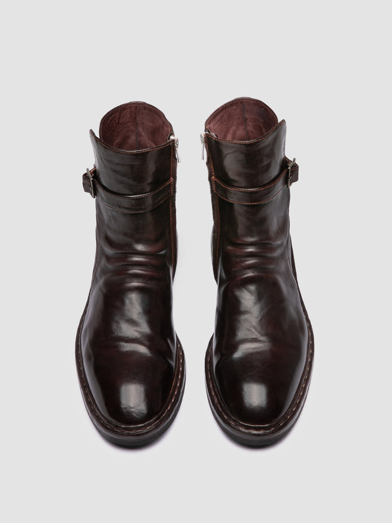 CONCEPT 003 - Burgundy Leather Zip Boots