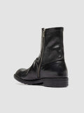 DIARY 015 - Black Stretch Leather Zipped Boots - thumb image 4,side view