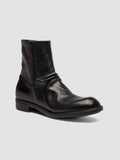 DIARY 015 - Brown Stretch Leather Zipped Boots - thumb image 3,side view