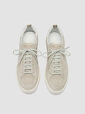 THE DIME 001 - Off White Suede Low Top Sneakers