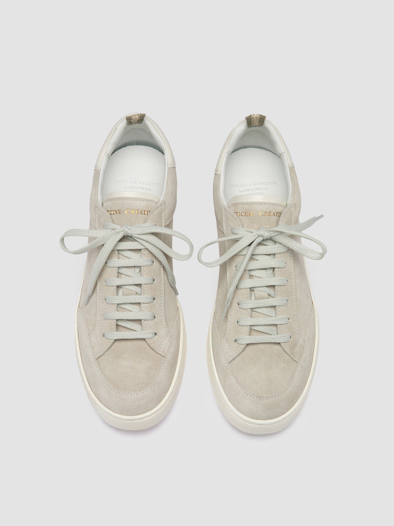 THE DIME 001 - Off White Suede Low Top Sneakers