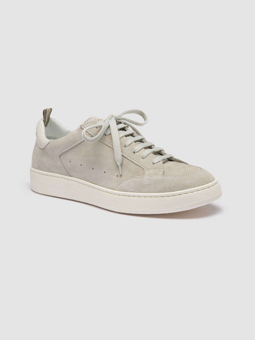 THE DIME 001 - Off White Suede Low Top Sneakers