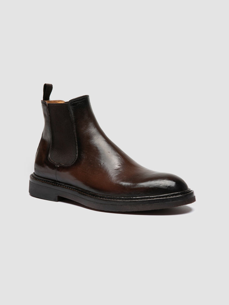 DUDE FLEXI 003 - Brown Leather Chelsea Boots
