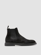 DUDE FLEXI 003 - Schwarze Chelsea-Stiefel aus Wildleder