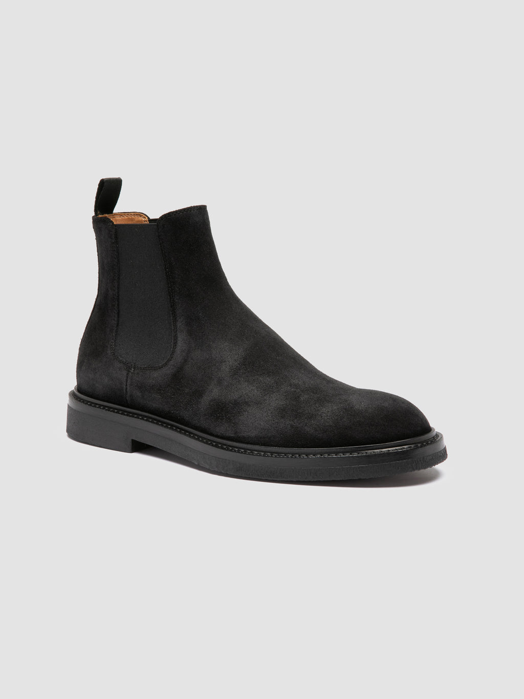 DUDE FLEXI 003 - Black Suede Chelsea Boots - image 3,side view