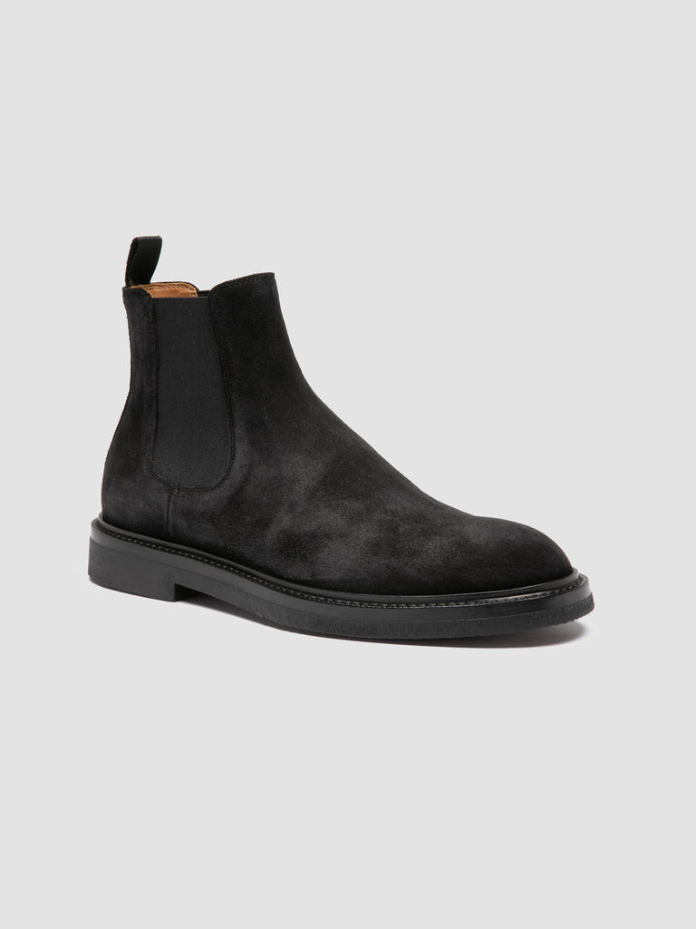 DUDE FLEXI 003 - Black Suede Chelsea Boots
