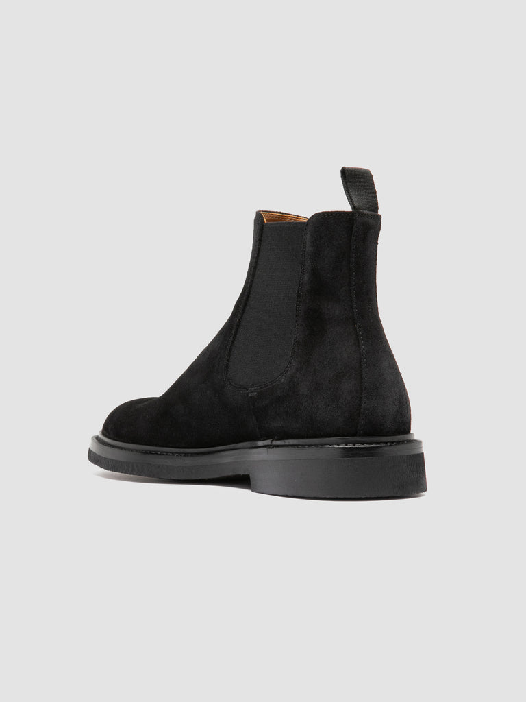 DUDE FLEXI 003 - Black Suede Chelsea Boots
