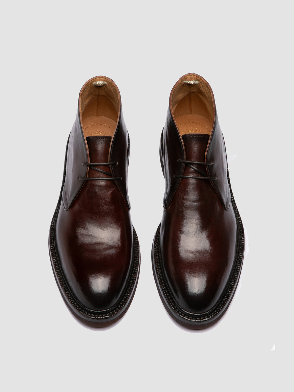 DUDE FLEXI 004 - Burgundy Leather Chukka Boots - image 2,side view