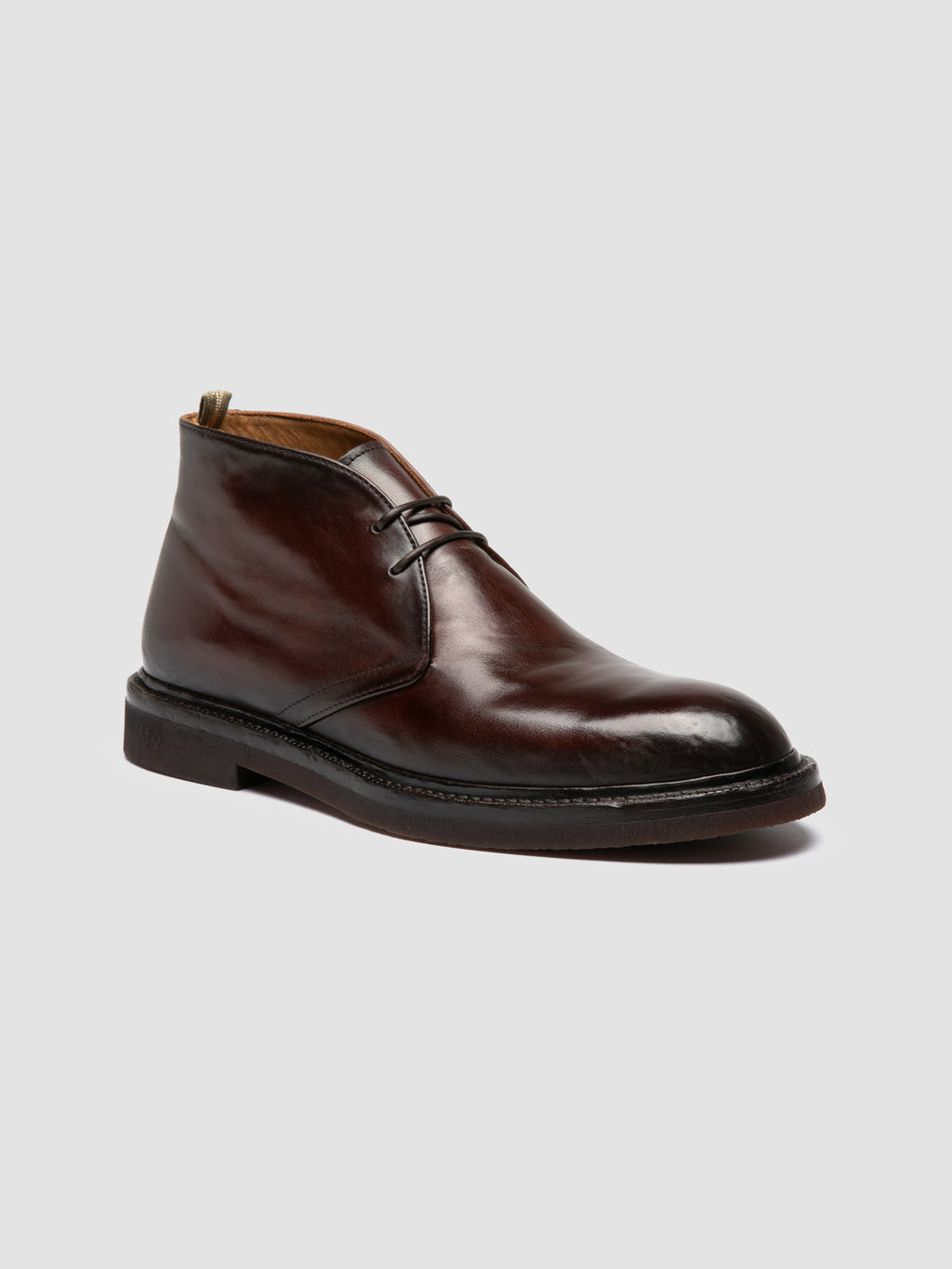 DUDE FLEXI 004 - Burgundy Leather Chukka Boots - image 3,side view
