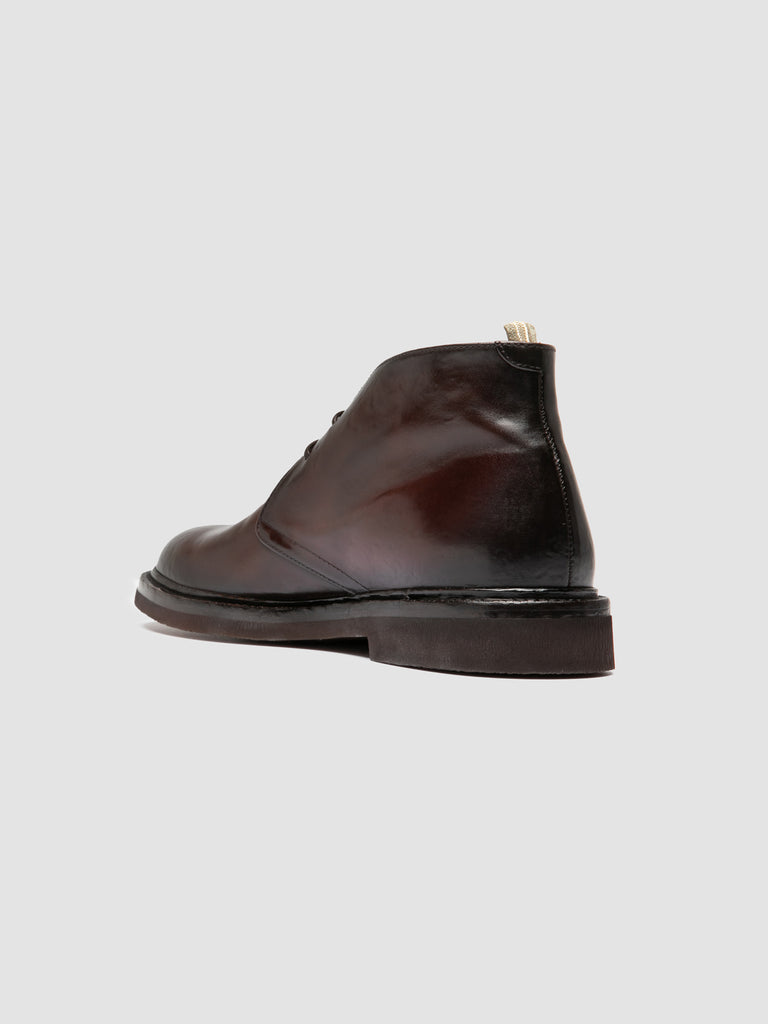 DUDE FLEXI 004 - Burgundy Leather Chukka Boots