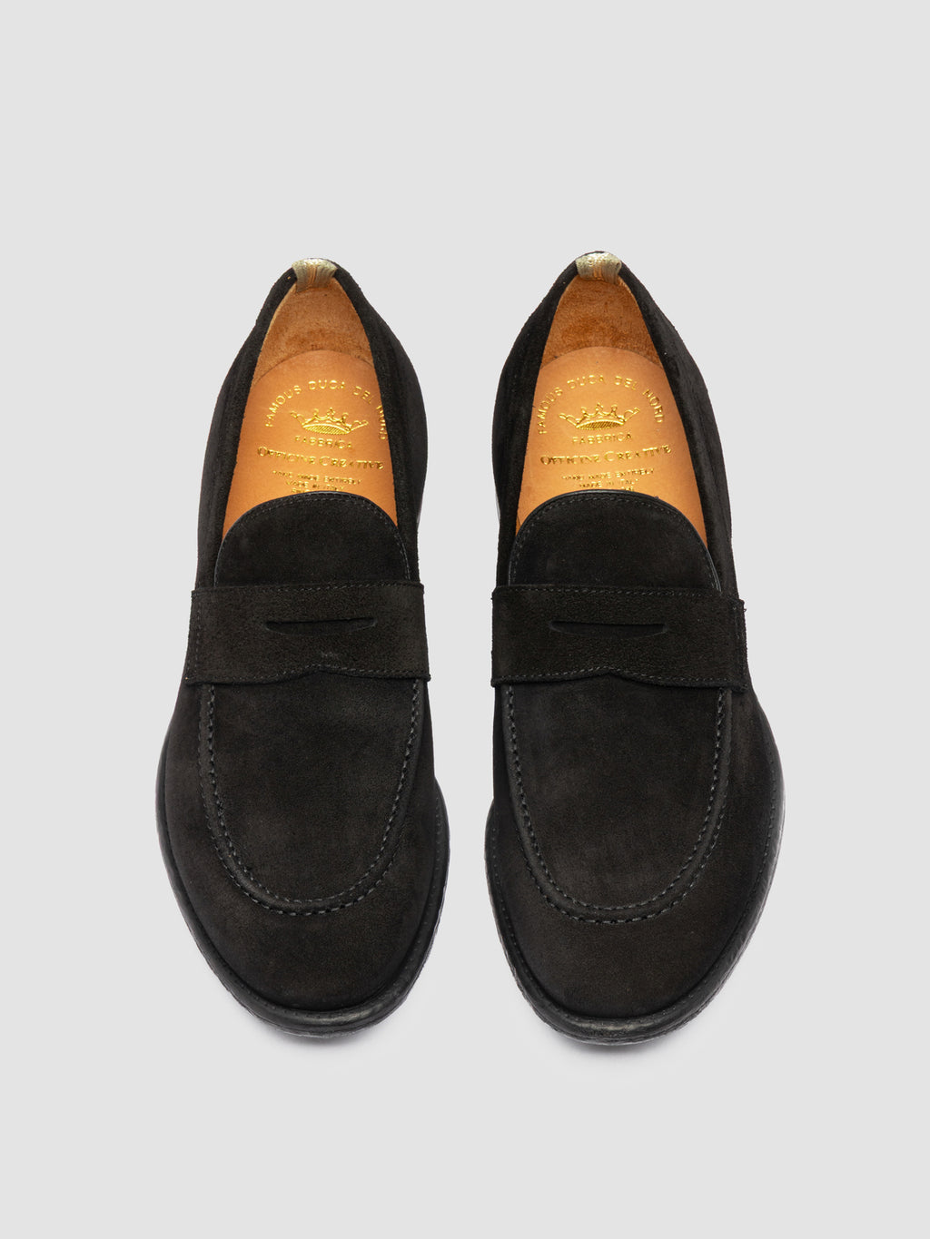 EMORY 024 - Black Suede Penny Loafers - image OCUEMCA024SELU11000390 - 2