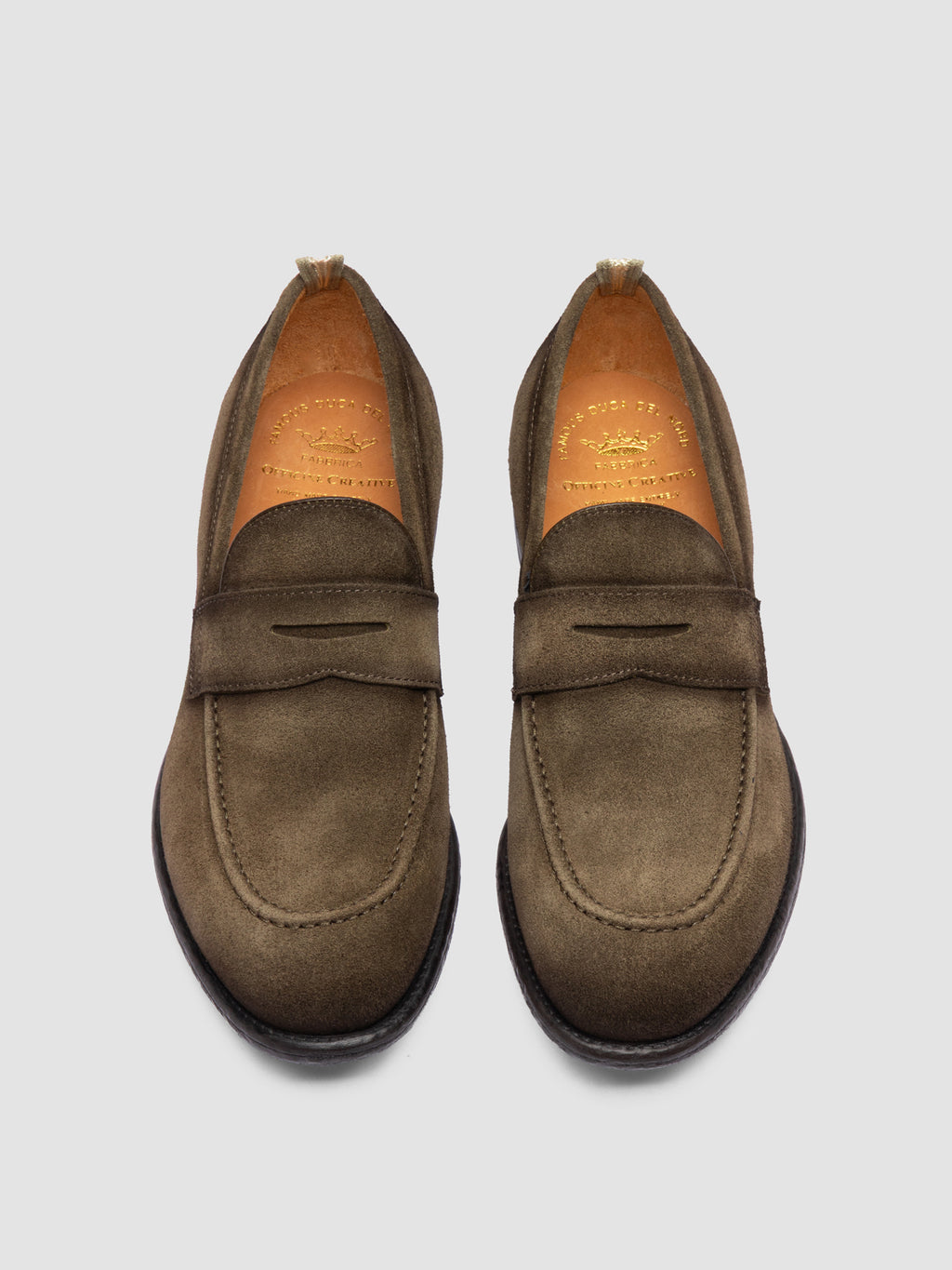 EMORY 024 - Brown Suede Penny Loafers - image OCUEMCA024SELU1D372390 - 2