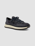 ENTIRE 001 - Marineblaue Sneakers aus Wildleder - thumb image 3,side view