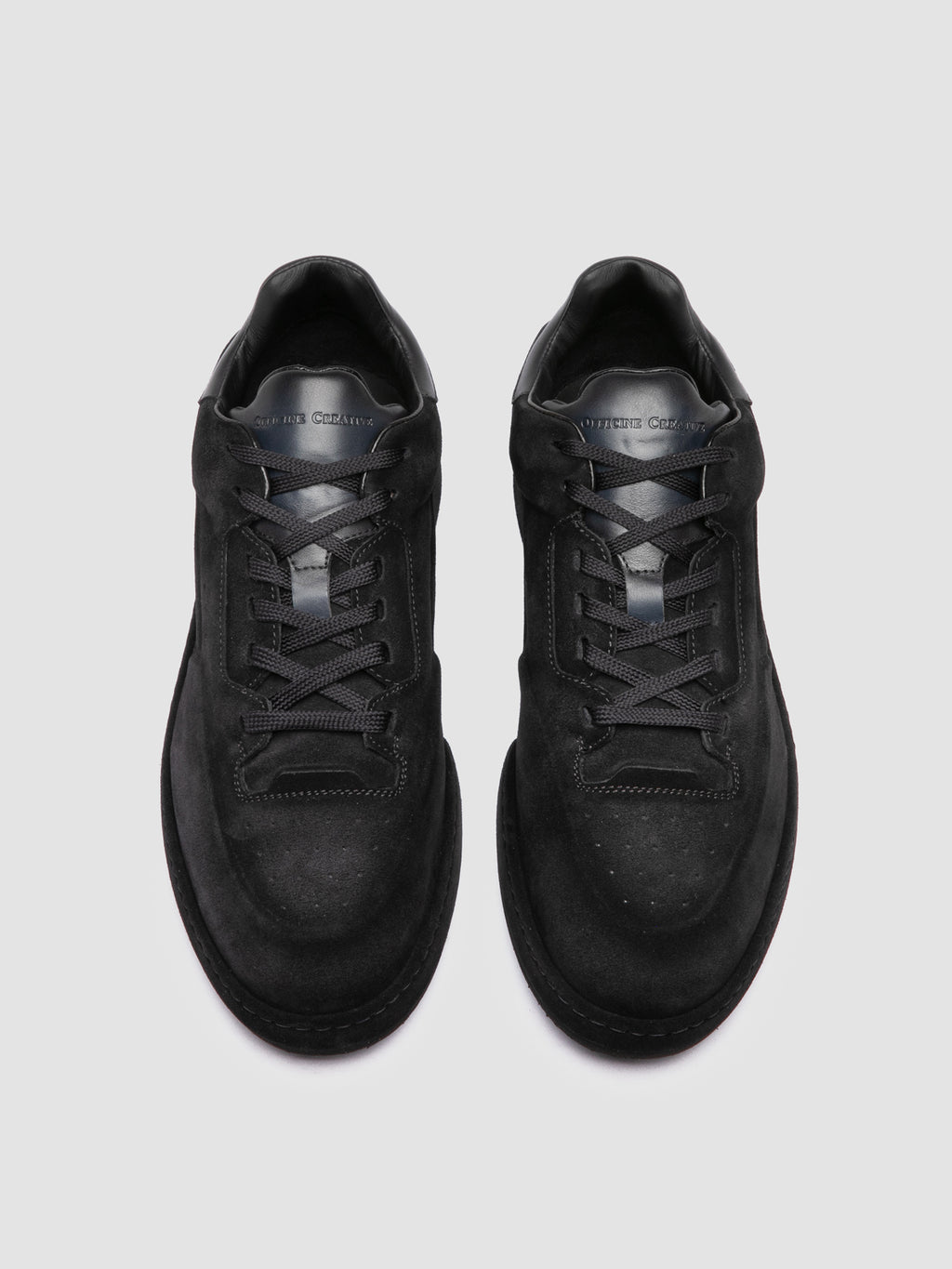 ERASER 001 - Blue Leather Low Top Sneakers - image 2,side view