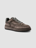 ERASER 001 - Grey Leather Low Top Sneakers - thumb image 3,side view