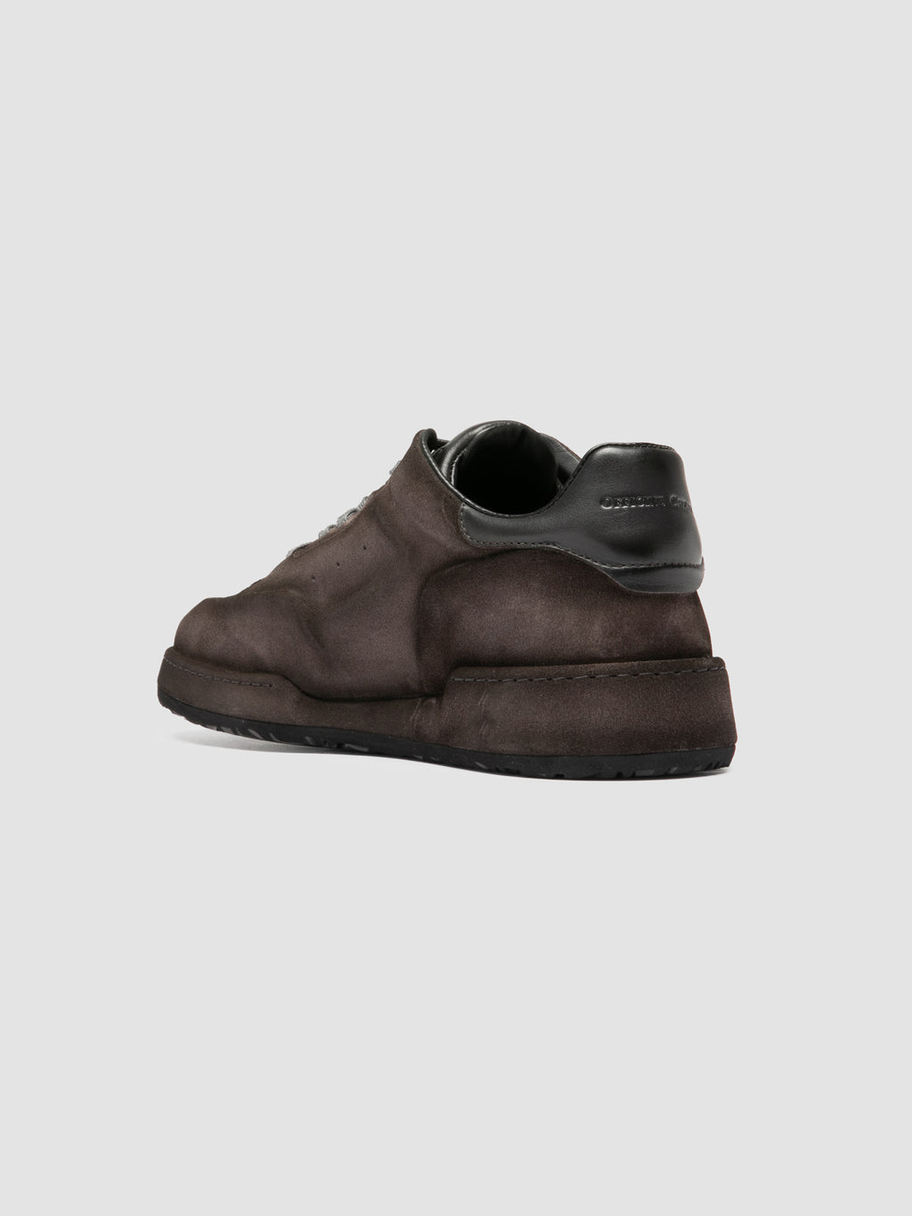 ERASER 001 - Grey Leather Low Top Sneakers - image 4,side view