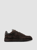 ERASER 001 - Brown Leather Low Top Sneakers - thumb image 1,side view