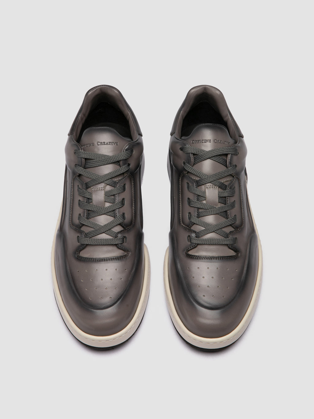 ERASER 001 - Grey Leather Sneakers