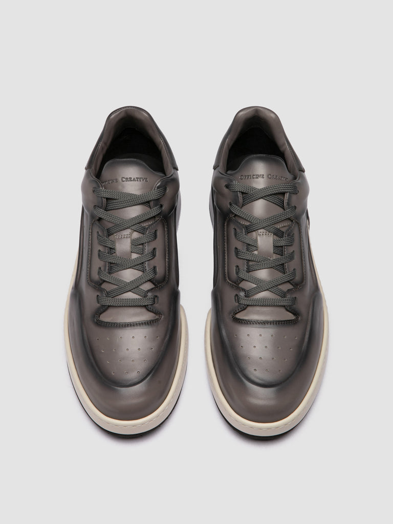 ERASER 001 - Grey Leather Sneakers