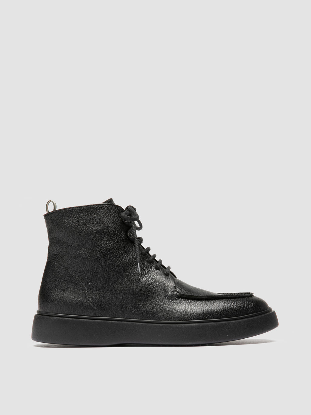 FRAME 004 - Black Leather Lace-up Boots - image 1,side view