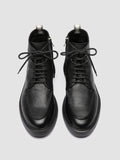 FRAME 004 - Black Leather Lace-up Boots - thumb image 2,side view