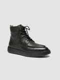 FRAME 004 - Black Leather Lace-up Boots - thumb image 3,side view