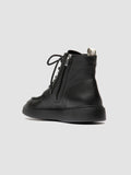 FRAME 004 - Black Leather Lace-up Boots - thumb image 4,side view
