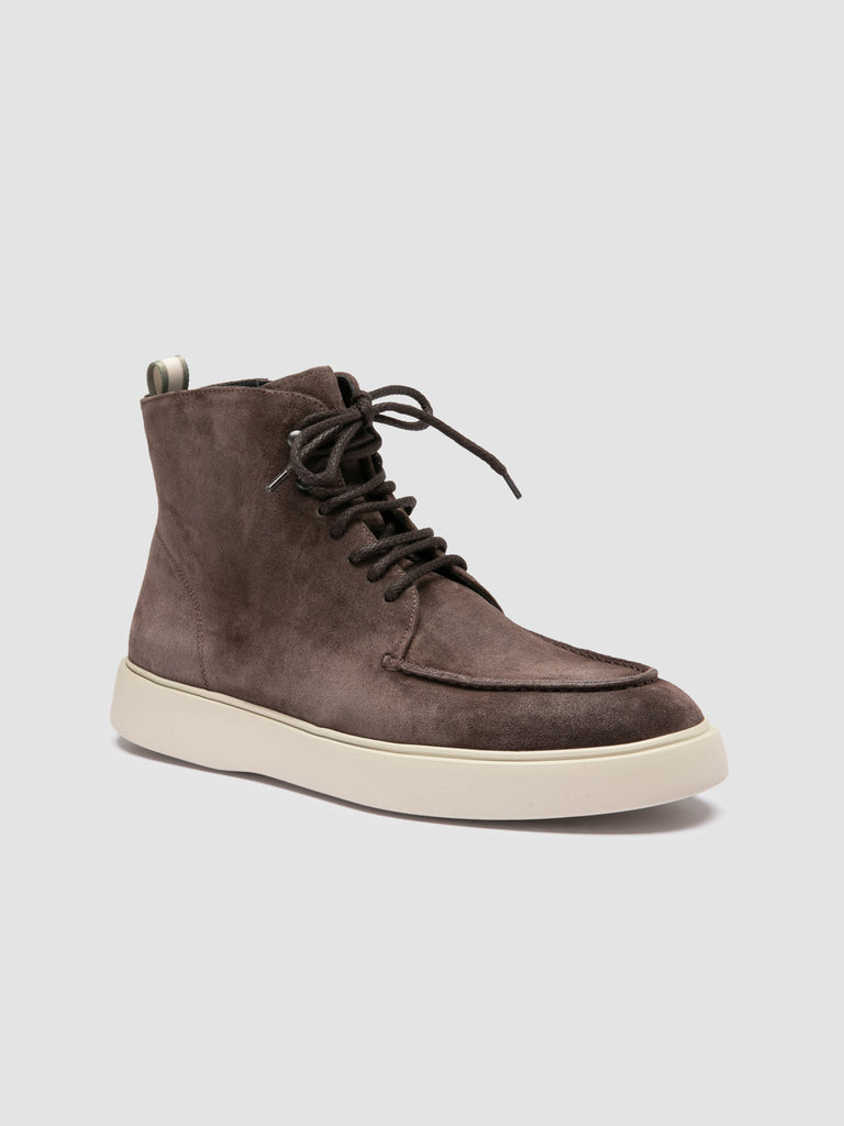 FRAME 004 - Brown Suede Lace-up Boots