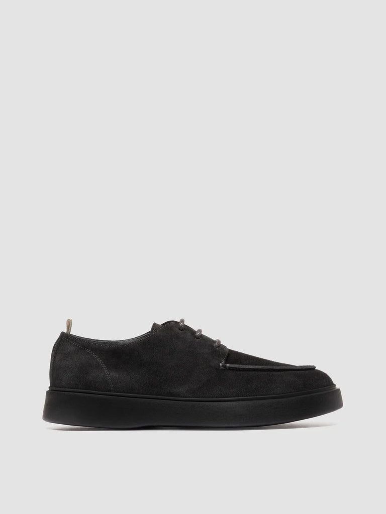 FRAME 019 - Schwarze Derby-Schuhe aus Wildleder
