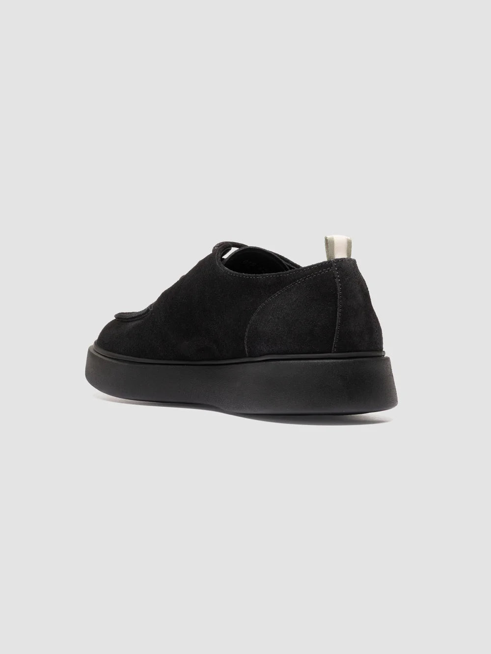 FRAME 019 - Schwarze Derby-Schuhe aus Wildleder - image 4,side view