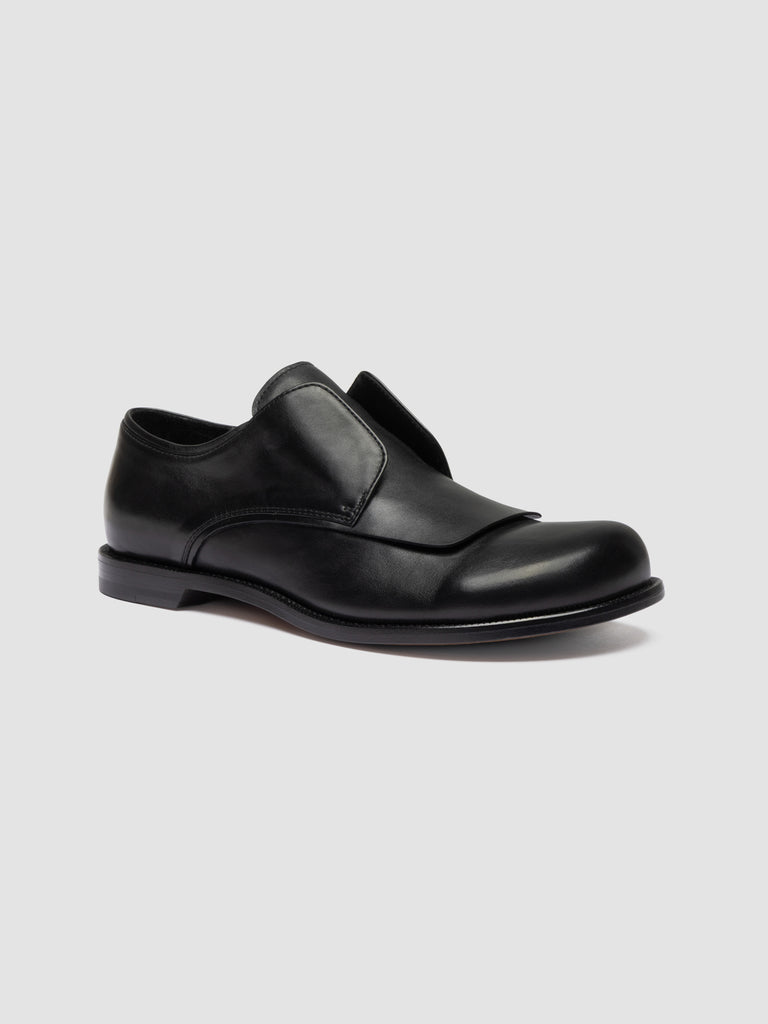 GEMSTONE 002 - Black Leather Derby Shoes