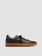 GINNASIO 001 - Black Leather Sneakers