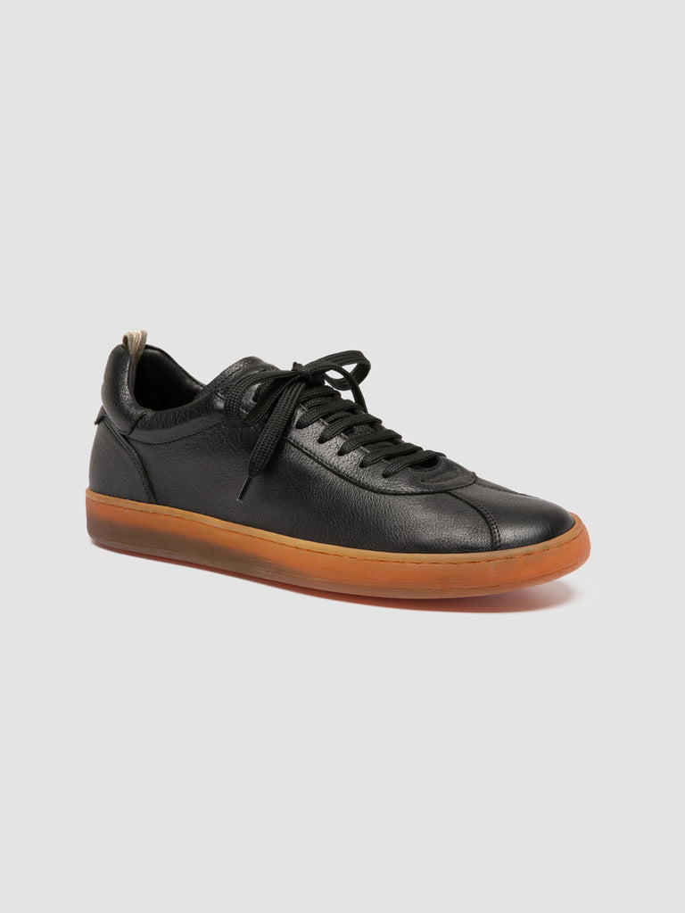 GINNASIO 001 - Black Leather Sneakers