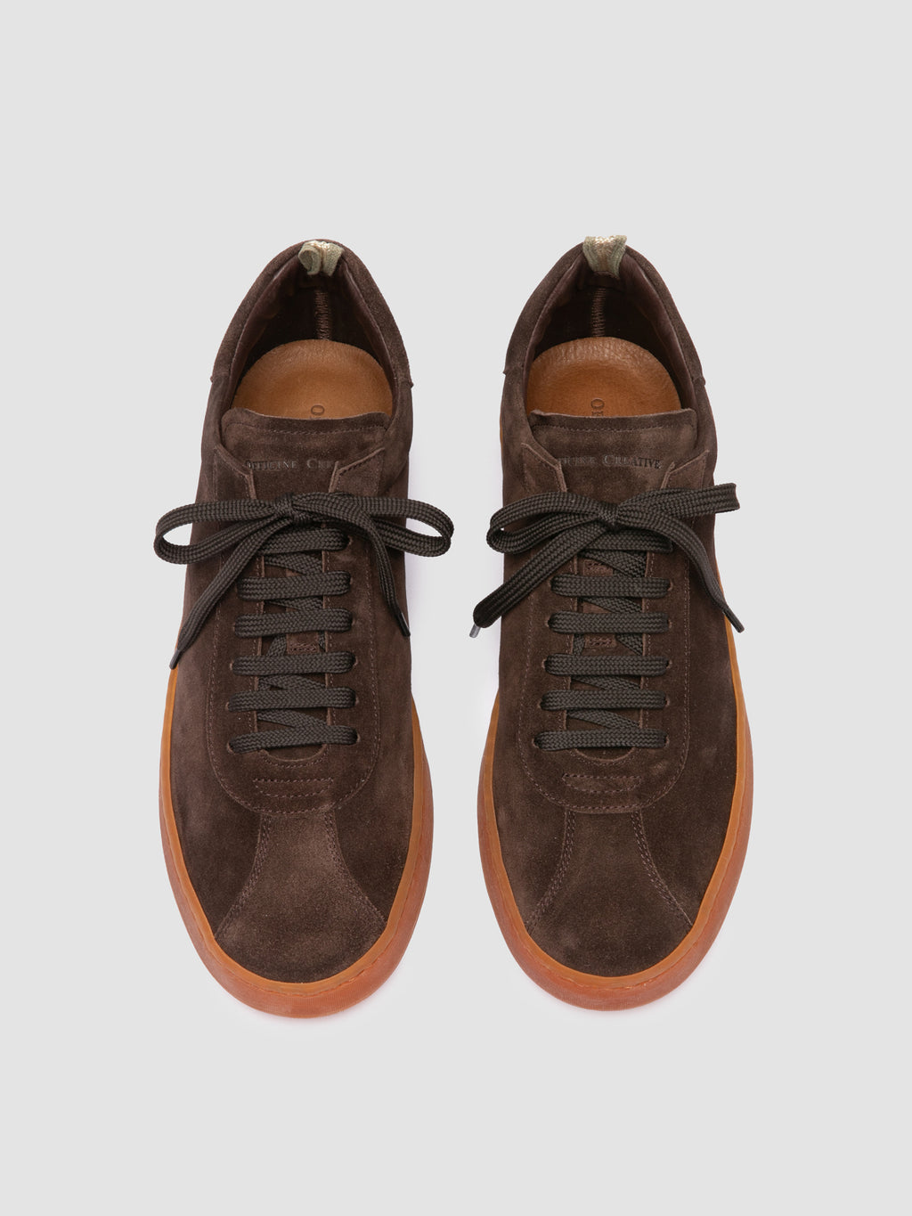 GINNASIO 001 - Brown Suede Sneakers - image 2,side view