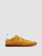 GINNASIO 001 - Yellow Leather and Suede Sneakers