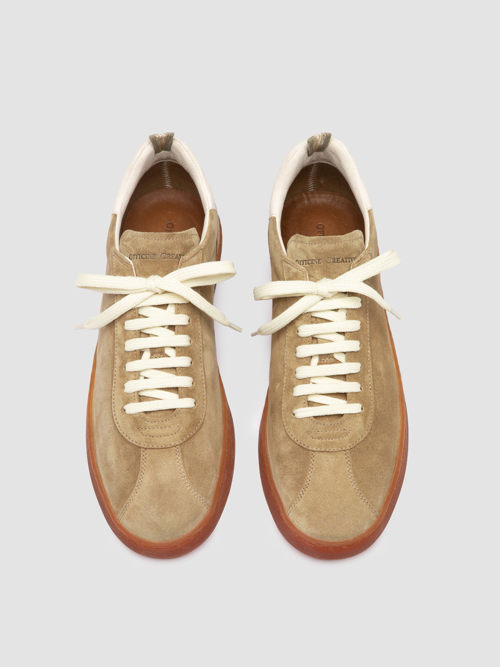 GINNASIO 001 - Brown Leather and Suede Sneakers - image 2,side view