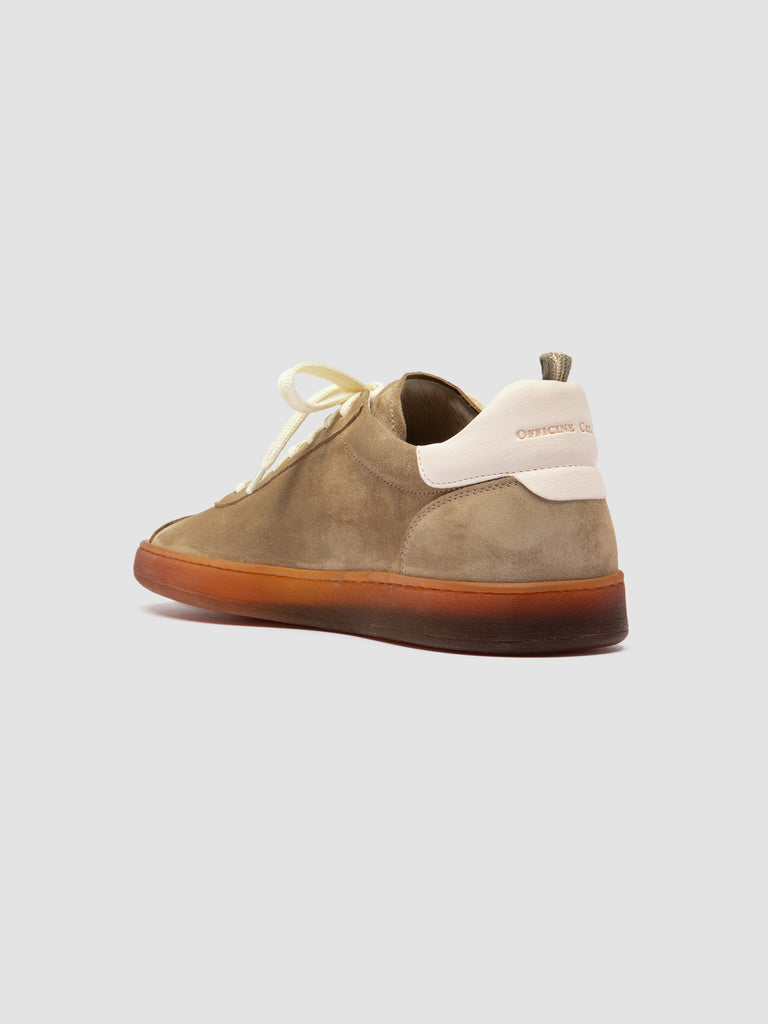 GINNASIO 001 - Brown Leather and Suede Sneakers