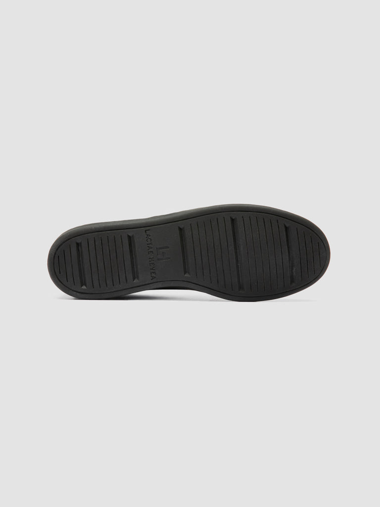 GINNASIO 003 - Black Leather Low Top Sneakers