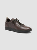 GINNASIO 003 - Brown Leather Low Top Sneakers - thumb image 3,side view