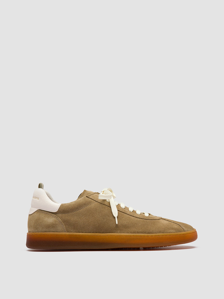 HALO 001 - braune Low-Top-Sneaker aus Leder und Wildleder