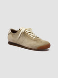 HAZEL 001 - Beige Suede Low-Top Sneakers - thumb image 3,side view