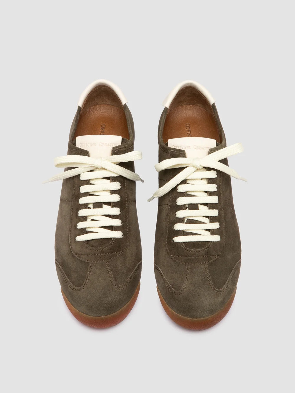 HAZEL 001 - Green Suede Low-Top Sneakers - image 2,side view