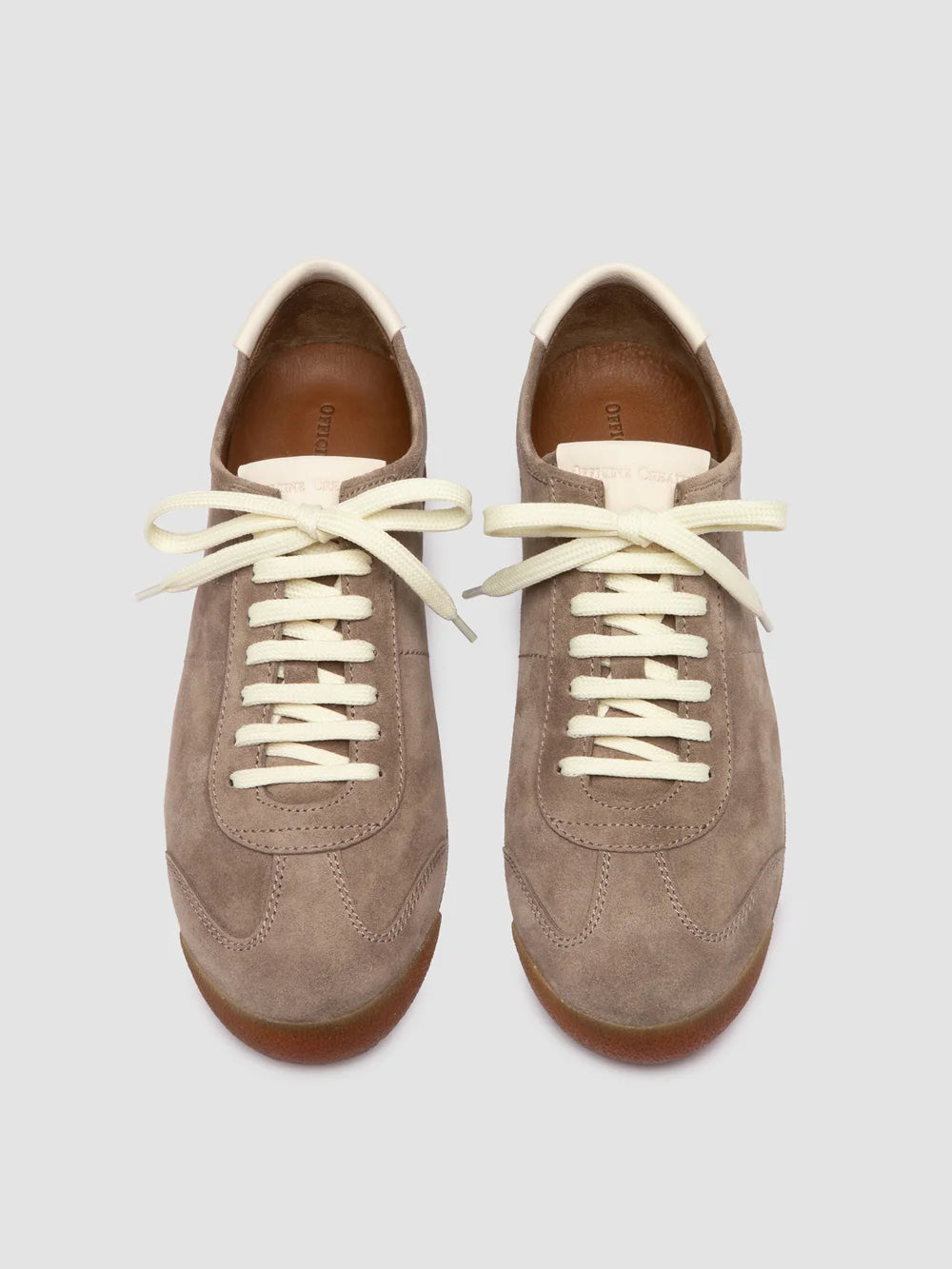 HAZEL 001 - Taupe Suede Low-Top Sneakers - image 2,side view