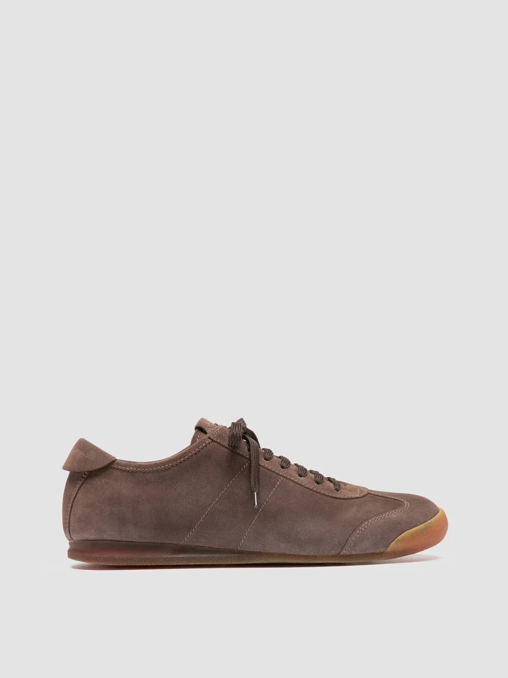 HAZEL 001 - Taupe Suede Low-Top Sneakers - image 1,side view