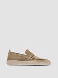 HERBIE 001 - Taupe Suede Penny Loafers - thumb image 1,side view