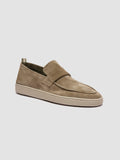 HERBIE 001 - Taupe Suede Penny Loafers - thumb image 3,side view