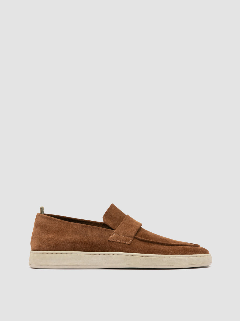 HERBIE 001 - Brown Suede Penny Loafers - image 1,side view