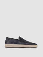 HERBIE 011 - Navy Suede Penny Loafers