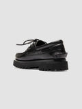 HERITAGE 001 - Black Lug Sole Leather Moccasins - thumb image 4,side view